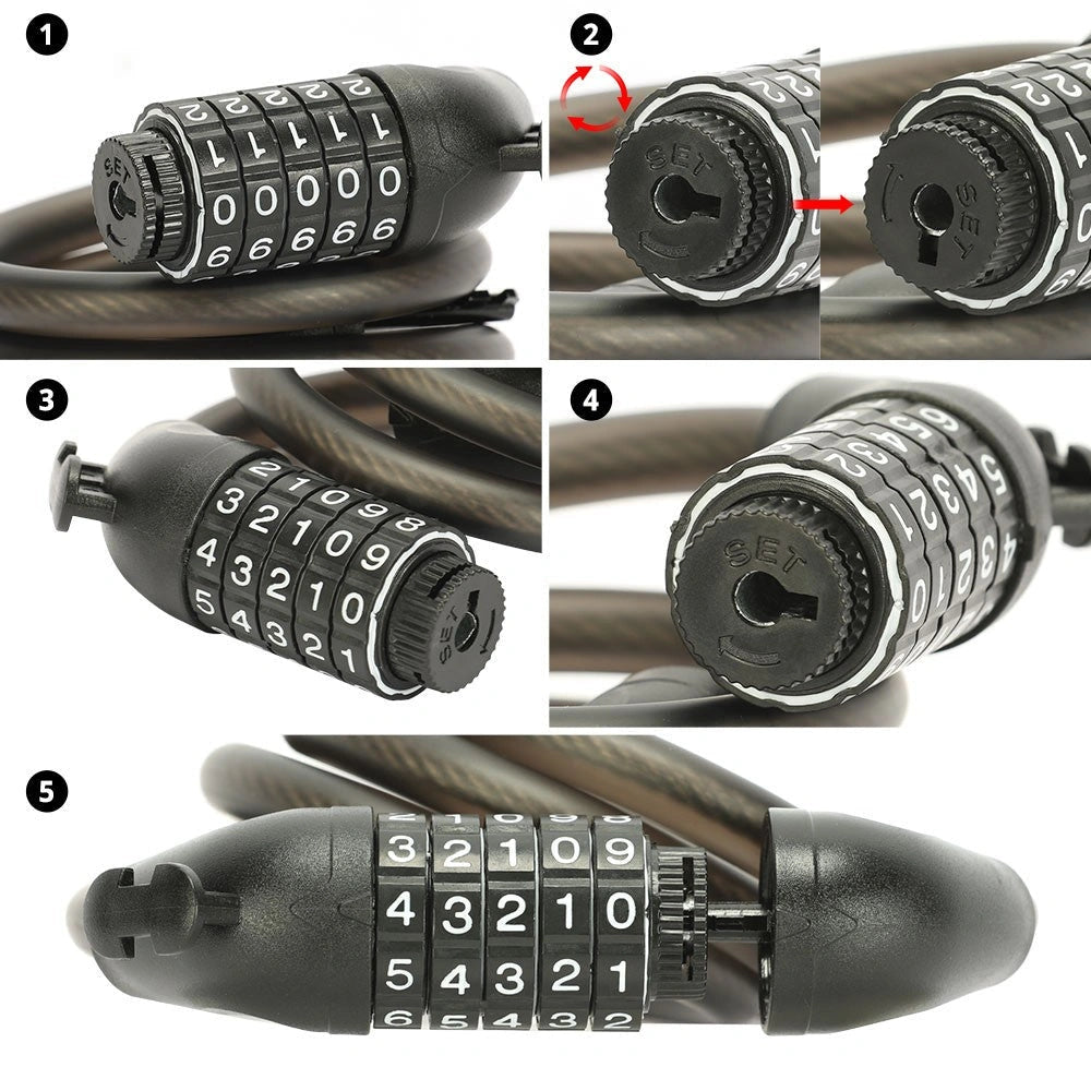 Electric Scooter Combination Cable Lock｜Secure and Convenient Anti-Theft Protection